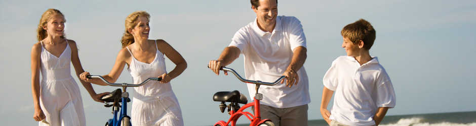 Familie Ausflug an die See