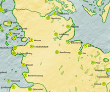 Übersichtskarte von Schleswig-Holstein
